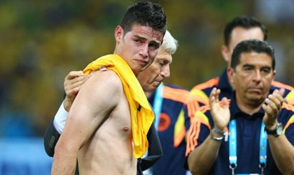 James Rodriguez và những giọt nước mắt tiếc nuối